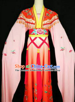Chinese Traditional Peking Opera Costumes Ancient Nobility Lady Pink Dress for Adults