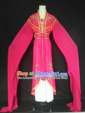 Chinese Traditional Peking Opera Costumes Ancient Court Maid Rosy Dress for Adults