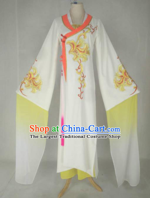 Chinese Traditional Peking Opera Princess Costumes Ancient Beijing Opera Diva Yellow Dress for Adults