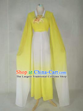 Chinese Traditional Peking Opera Court Maid Costumes Ancient Beijing Opera Diva Yellow Dress for Adults