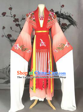 Chinese Traditional Peking Opera Actress Costumes Ancient Imperial Concubine Embroidered Red Dress for Adults