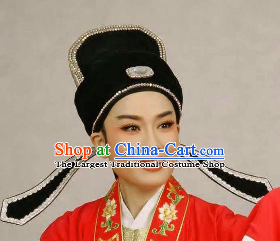 Chinese Traditional Peking Opera Number One Scholar Hat Ancient Bridegroom Headwear for Adults