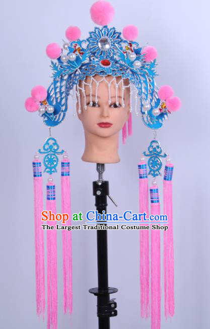 Chinese Traditional Peking Opera Court Maid Hat Ancient Palace Lady Helmet for Adults