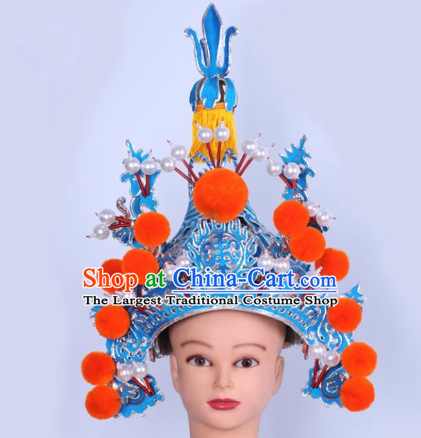Chinese Traditional Peking Opera Marshal Hat Ancient General Helmet for Adults