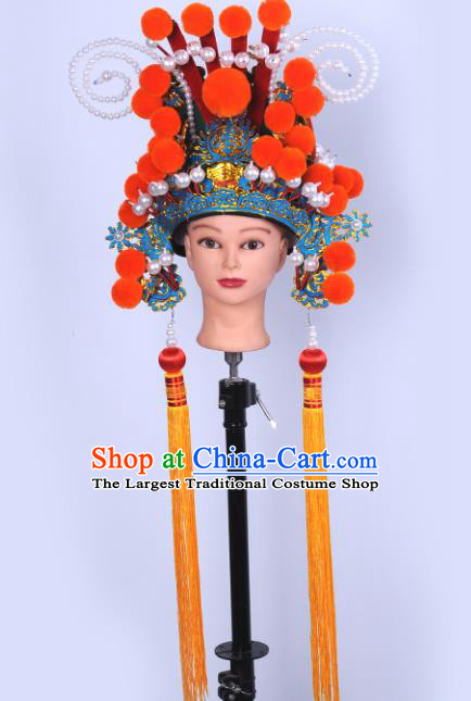 Chinese Traditional Peking Opera Chancellor Hat Ancient General Helmet for Adults