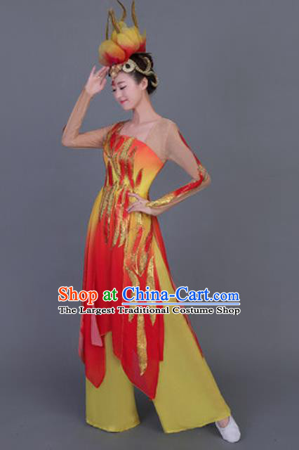 Traditional Chinese Fan Dance Folk Dance Costume Classical Yangko Dance Classical Dance Dress