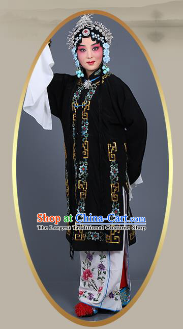 Chinese Traditional Beijing Opera Actress Costumes Ancient Nobility Lady Black Dress for Adults