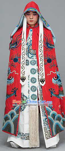 Chinese Traditional Peking Opera Takefu Costume Ancient Changing Faces Red Cloak for Adults