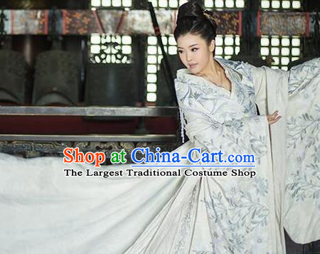 Chinese Ancient Palace Lady Hanfu Han Dynasty Imperial Concubine Queen Embroidered Historical Costumes