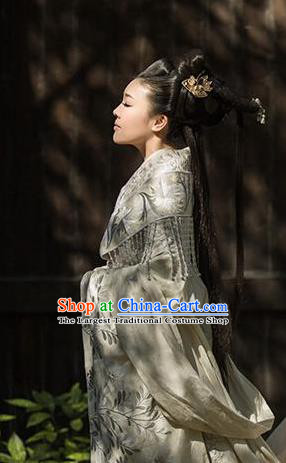Chinese Ancient Palace Lady Hanfu Han Dynasty Imperial Concubine Queen Embroidered Historical Costumes