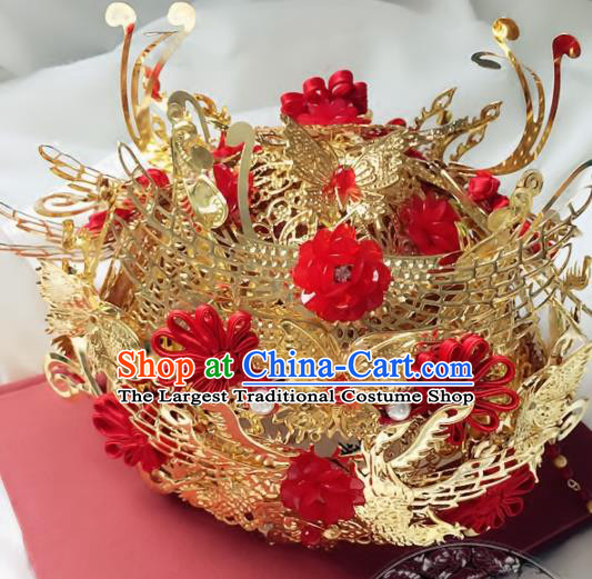 Chinese Handmade Ancient Wedding Phoenix Coronet Hair Accessories Hanfu Hairpins for Women