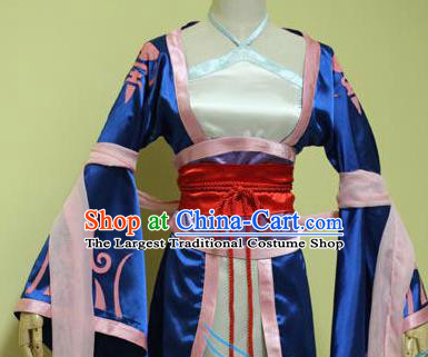 Top Grade Asian Cosplay Costumes Cartoon Characters Clothing Kimono Chinese Swordsman Hanfu Dress