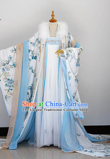 Traditional Chinese Handmade Cosplay Costumes Ancient Tang Dynasty Palace Princess Hanfu Dress for Women