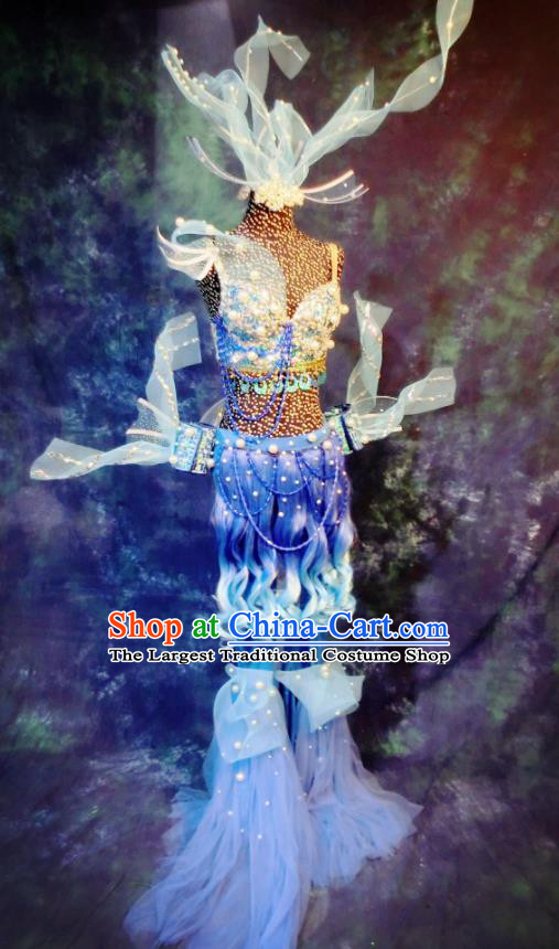 Top Grade Stage Performance Costumes Sea World Cosplay Clothing and Headdress for Women