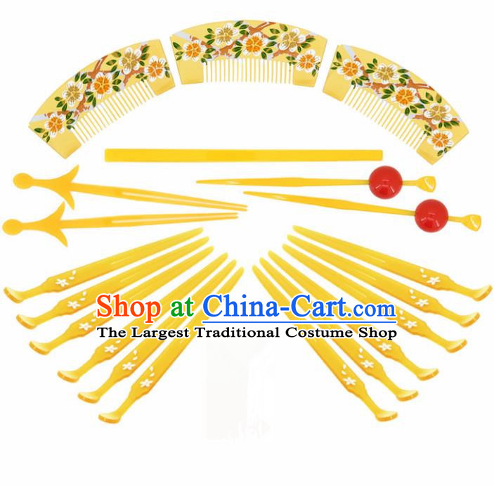 Japanese Traditional Courtesan Hair Accessories Ancient Kimono Yukata Hairpins Hair Combs for Women