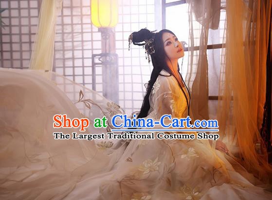 Chinese Traditional Embroidered Costumes Cosplay Ancient Imperial Consort Hanfu Dress for Women