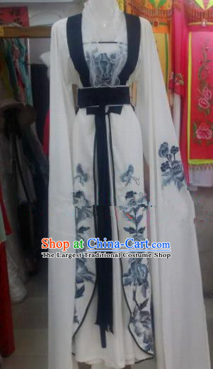 Chinese Traditional Beijing Opera Court Maid Dress Ancient Palace Princess Embroidered Costumes for Rich