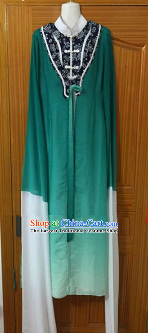Chinese Traditional Peking Opera Peri Green Dress Ancient Nobility Lady Embroidered Costumes for Rich