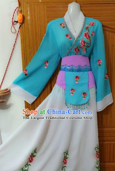 Chinese Traditional Peking Opera Peri Dress Ancient Maidservants Embroidered Costumes for Women