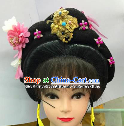 Chinese Traditional Ancient Beijing Opera Diva Wig Sheath and Hairpins Hair Accessories for Women