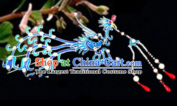 Chinese Traditional Ancient Tassel Phoenix Hairpins Beijing Opera Hair Accessories for Women