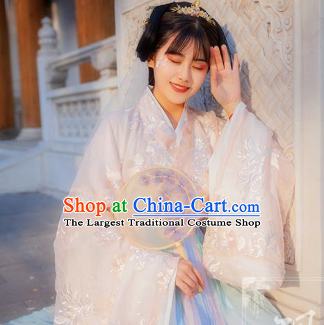 Chinese Ancient Palace Lady Hanfu Han Dynasty Imperial Concubine Queen Embroidered Historical Costumes