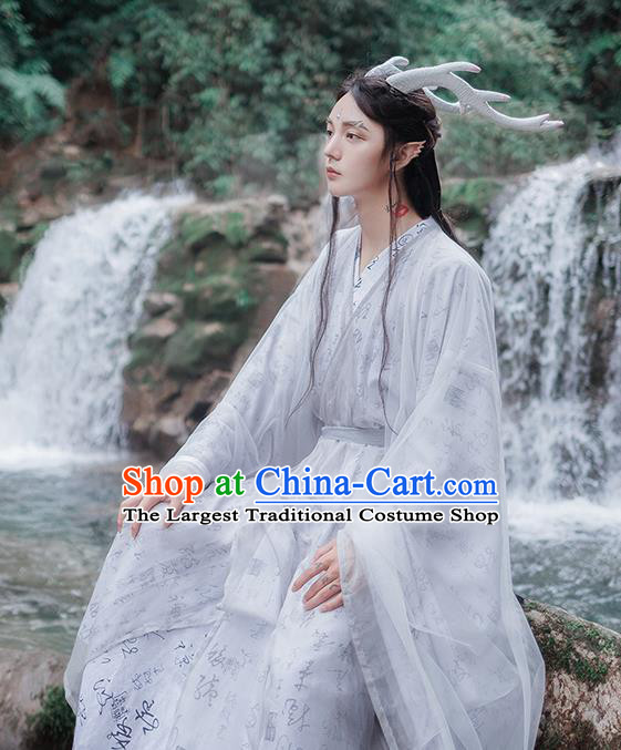 Chinese Jin Dynasty Handsome Nobility Childe Embroidered Costumes Ancient Swordsman Hanfu Clothing for Men