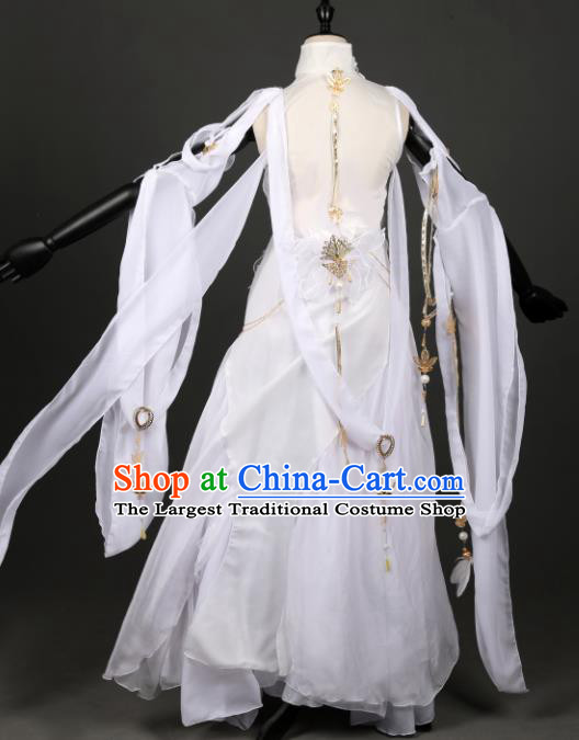 Ancient Chinese Cosplay Costume Chinese Shoes Traditional China Swordsman Clothing and Jewelry Accessories