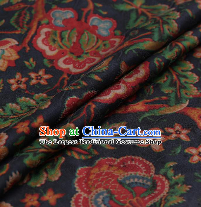 Chinese Traditional Silk Fabric Brocade Embroidered Fabric Dress Material Gambiered Canton Gauze