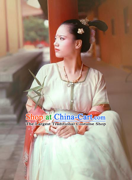 Chinese Ancient Palace Lady Hanfu Han Dynasty Imperial Concubine Queen Embroidered Historical Costumes