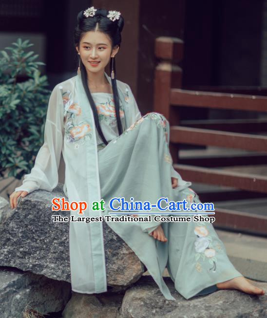 Chinese Ancient Palace Lady Hanfu Han Dynasty Imperial Concubine Queen Embroidered Historical Costumes