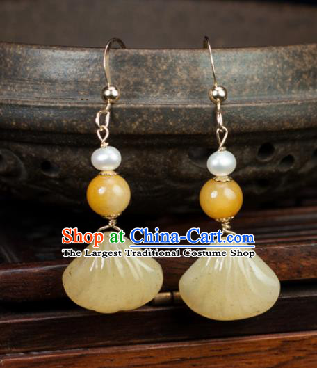 Chinese Traditional Jewelry Accessories Ancient Hanfu Agate Earrings for Women
