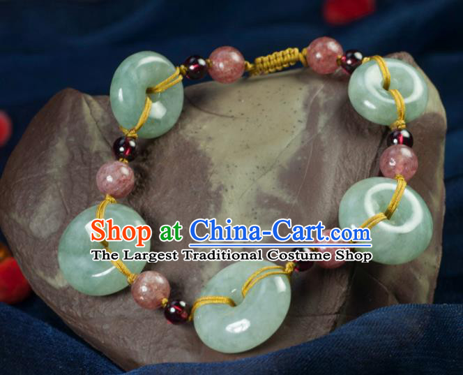 Chinese Traditional Accessories Ancient Handmade Jade Bracelet for Women