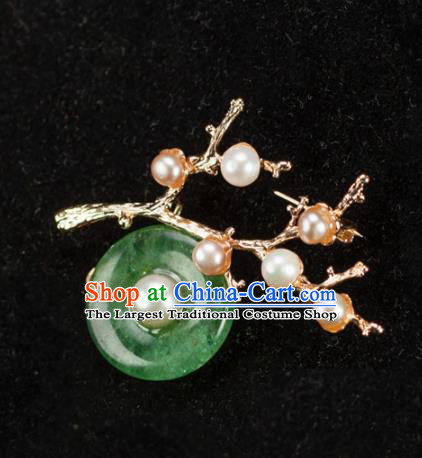 Chinese Traditional Jewelry Accessories Breastpin Ancient Hanfu Pearls Brooch for Women