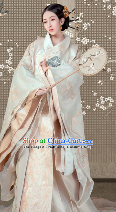 Chinese Ancient Queen Hanfu Dress Traditional Han Dynasty Empress Embroidered Costumes for Women