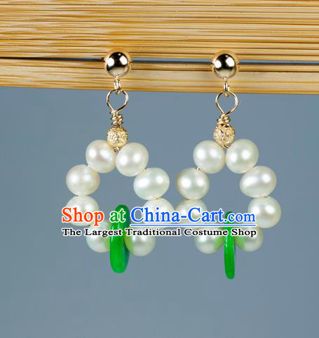 Chinese Traditional Jewelry Accessories Ancient Hanfu Pearls Earrings for Women