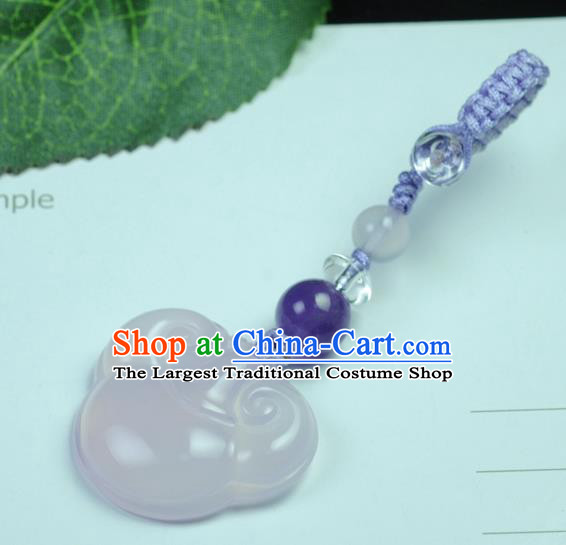 Chinese Traditional Jewelry Accessories Chalcedony Craft Handmade Jadeite Pendant