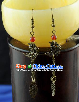 Chinese Traditional Ear Jewelry Accessories Ancient Hanfu Earrings for Women