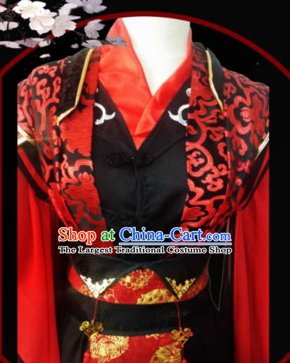 Top Grade Asian Chinese Cosplay Costumes Cartoon Characters Clothing Ancient Swordsman Hanfu Dress