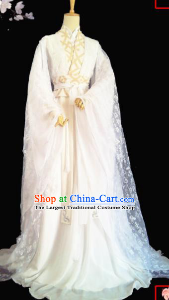 Top Grade Asian Chinese Cosplay Costumes Cartoon Characters Clothing Ancient Swordsman Hanfu Dress