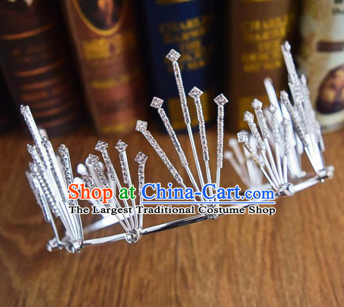 Handmade Bride Hair Accessories Wedding Crystal Royal Crown for Women