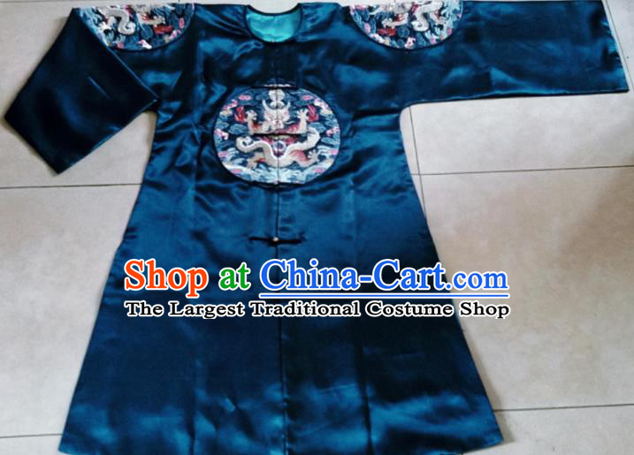 Chinese Traditional Palace Dresses Ancient Qing Dynasty Queen Embroidered Costumes for Women