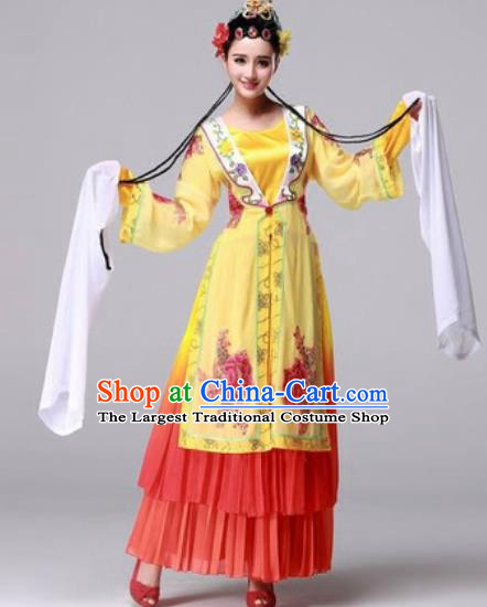 Chinese Traditional Classical Dance Folk Dance Fan Dance Costume for Women