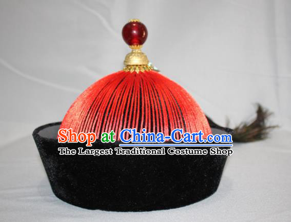 Chinese Traditional Qing Dynasty Mandarin Ancient Minister Hat for Men