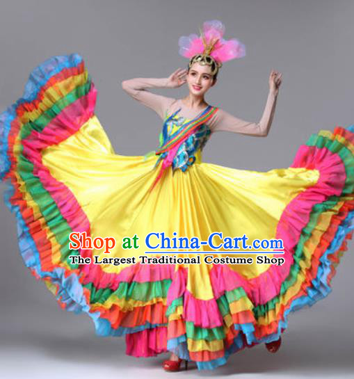 Traditional Chinese Fan Dance Folk Dance Costume Classical Yangko Dance Classical Dance Dress