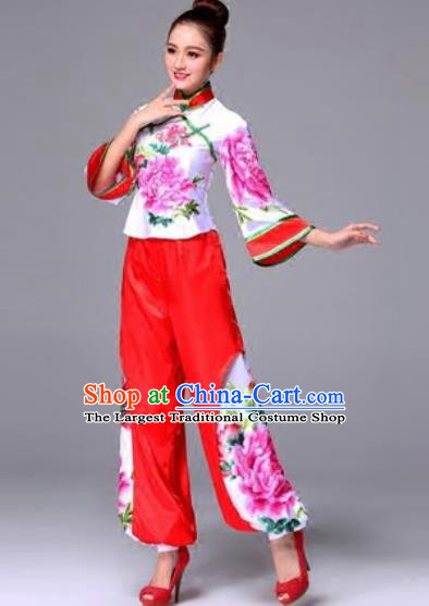 Traditional Chinese Fan Dance Folk Dance Costume Classical Yangko Dance Classical Dance Dress