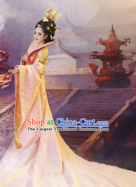 Chinese Ancient Palace Lady Hanfu Han Dynasty Imperial Concubine Queen Embroidered Historical Costumes