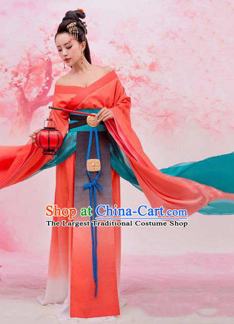 Chinese Ancient Tang Dynasty Imperial Consort Hanfu Dress for Women
