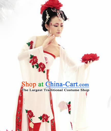 Chinese Ancient Palace Lady Hanfu Han Dynasty Imperial Concubine Queen Embroidered Historical Costumes