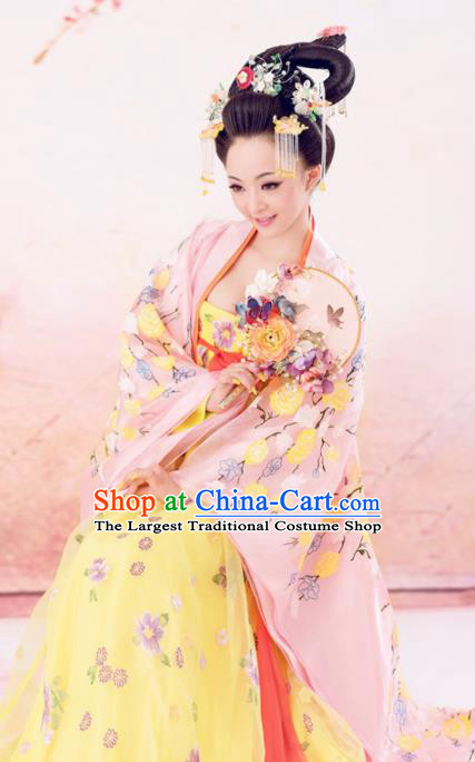 Chinese Traditional Tang Dynasty Imperial Consort Clothing Ancient Peri Costumes for Women